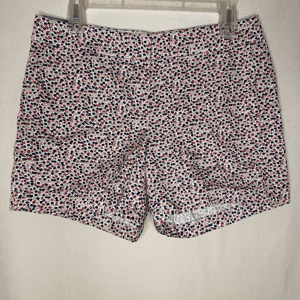 J.CREW Women's Chino Pink Micro Floral Print 5" Size 6 NWT